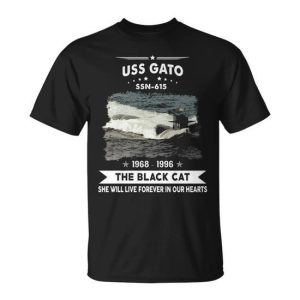 Uss Gato Ssn 615 – The Black Cat Unisex T-Shirt