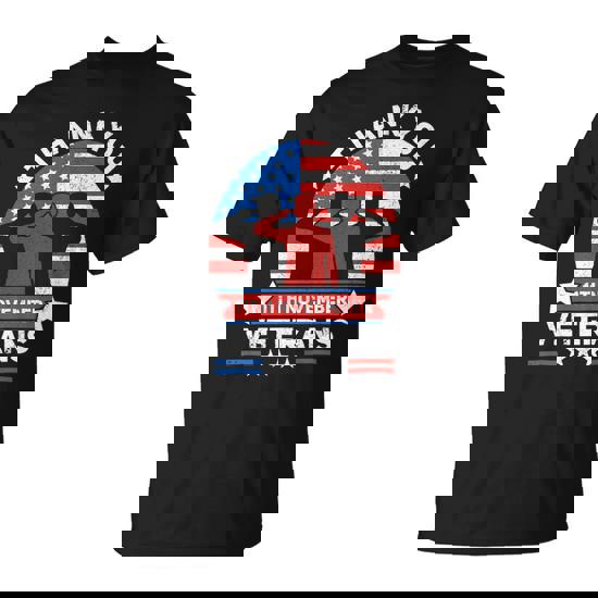 Veteran Vets Thank You Veterans Day Patriotic American Flag Usa Veterans Unisex T-Shirt