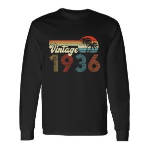 Vintage 1936 Made In 1936 86Th Birthday 86 Year Old Long Sleeve T-Shirt